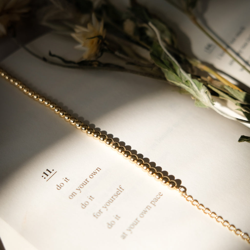 Monica Gold Beaded Bracelet