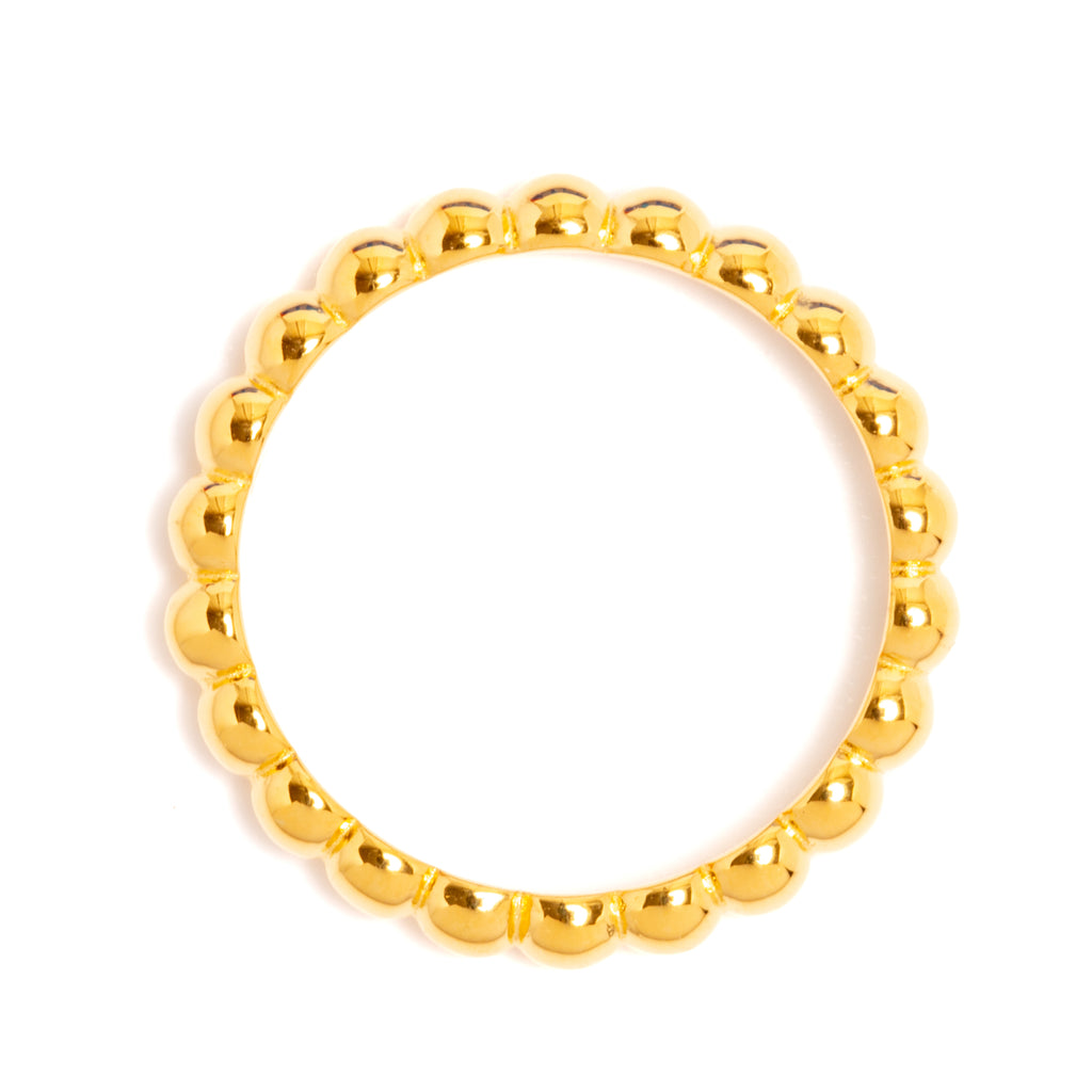 Gold Beaded Ring